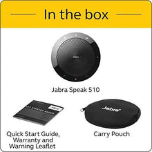 Load image into Gallery viewer, Jabra Speak 510 Wireless Bluetooth Speaker for Softphone and Mobile Phone – Easy Setup, Portable Speaker for Holding Meetings Anywhere with Outstanding Sound Quality