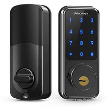 Load image into Gallery viewer, Smart Lock,SMONET Touchscreen Keypad Deadbolt,Keyless Door Entry for Exterior Door,Passcode Code Front Door Lock,WiFi Door Lock Compatible with Alexa,Bluetooth Deadbolt Lock for Home Office