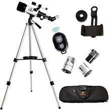 Load image into Gallery viewer, Gskyer Telescope, 70mm Aperture 400mm AZ Mount Astronomical Refracting Telescope for Kids Beginners - Travel Telescope with Carry Bag, Phone Adapter and Wireless Remote