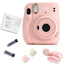 Load image into Gallery viewer, Fujifilm Instax Mini 11 Instant Camera + Fujifilm Instax Mini Twin Pack Instant Film (16437396) + Single Pack Rainbow Film + Case + Travel Stickers (Blush Pink)