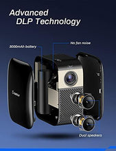 Load image into Gallery viewer, Crosstour Portable Projector, Mini Pico Pocket Projector for Outdoor Movies, Small DLP Video Projector Home Theater, 3000 mAh Rechargeable Battery 40000 Hrs LED Life Supports HDMI TV Stick PS4