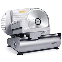 Load image into Gallery viewer, CUSIMAX Meat Slicer Electric Food Slicer with 7.5” Removable Stainless Steel Blade and Pusher, Deli Cheese Fruit Vegetable Bread Cutter, Adjustable Knob for Thickness, Food Carriage & Non-Slip Feet