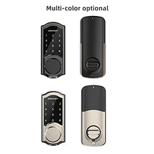 Load image into Gallery viewer, Smart Deadbolt, SMONET Bluetooth Door Lock Keyless, Touchscreen Keypad, Auto Lock, Remote Sharing, Send Ekeys, Free APP Monitoring, Easy to Install for Home, Hotel, Apartment, Black