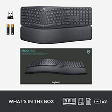 Load image into Gallery viewer, Logitech Ergo K860 Wireless Ergonomic Keyboard with Wrist Rest - Split Keyboard Layout for Windows/Mac, Bluetooth or USB Connectivity
