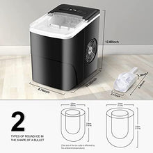 Load image into Gallery viewer, Ice Maker Portable Ice Maker Countertop Ice Maker Machine for Home/Office/Camping/Mini/Small/Table Top/Tabletop/Electric with Spoon, 26.5 lbs in 24h