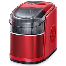 Load image into Gallery viewer, Kismile Countertop Ice Maker Machine,26Lbs/24H Compact Automatic Ice Makers,9 Cubes Ready in 6-8 Minutes,Portable Ice Cube Maker with self-Cleaning Program (Red)
