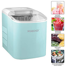 Load image into Gallery viewer, Igloo ICEB26AQ Automatic Portable Electric Countertop Ice Maker Machine, 26 Pounds in 24 Hours, 9 Ice Cubes Ready in 7 Minutes, With Ice Scoop and Basket, Perfect for Water Bottles, Mixed Drinks