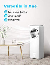 Load image into Gallery viewer, COMFYHOME 2-in-1 Air Cooler, 32" Swamp Cooler w/ Cooling Function, Bladeless Design, 3 Wind Speeds, 4 Modes, 40°Oscillation, 8H Timer, Remote Control Evaporative Air Cooler for Home Office