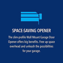 Load image into Gallery viewer, Chamberlain Smart Garage Door Opener - Wall Mounted - myQ Smartphone Controlled - Ultra Quiet Space Saving Direct Drive, Model RJO20, Black