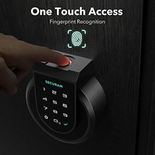Load image into Gallery viewer, SECURAM Touch Smart Lock Deadbolt, Keyless Entry Door Lock with Fingerprint, Touchpad, High-Security Keys, Remote Control, Voice Control via Alexa, Easy Installation, Auto-relock and Alarm