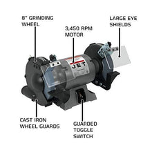 Load image into Gallery viewer, JET JBG-8B, 8-Inch Bench Grinder (577102)