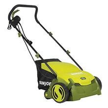 Load image into Gallery viewer, Sun Joe AJ801E 13 in. 12 Amp Electric Scarifier + Lawn Dethatcher w/Collection Bag, Green