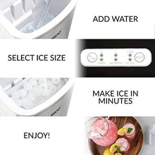 Load image into Gallery viewer, Igloo ICEB26HNSS Automatic Self-Cleaning Portable Electric Countertop Ice Maker Machine With Handle, 26 Pounds in 24 Hours, 9 Ice Cubes Ready in 7 minutes, With Ice Scoop and Basket, Stainless