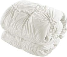 Load image into Gallery viewer, Chic Home Halpert 6 Piece Comforter Set Floral Pinch Pleated Ruffled Designer Embellished Bedding with Bed Skirt and Decorative Pillows Shams Included, Queen White