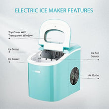 Load image into Gallery viewer, VIVOHOME Electric Portable Compact Countertop Automatic Ice Cube Maker Machine 26lbs/day Light Green