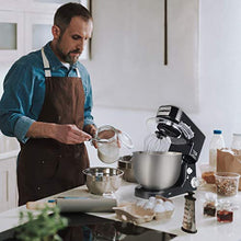Load image into Gallery viewer, Stand Mixer, Cusimax Dough Mixer Tilt-Head Electric Mixer with 5-Quart Stainless Steel Bowl, Dough Hook, Mixing Beater and Whisk, Splash Guard, Black Food Mixer