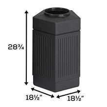 Load image into Gallery viewer, Safco Products Canmeleon Outdoor/Indoor Open Top Pentagon Trash Can , Black, Five Fluted Panels, 30-Gallon Capacity