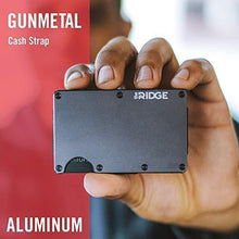 Load image into Gallery viewer, The Ridge Wallet Authentic | Minimalist Metal RFID Blocking Wallet with Cash Strap | Wallet for Men | RFID Minimalist Wallet, Slim Wallet (Gunmetal)