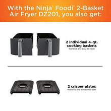 Load image into Gallery viewer, Ninja DZ201 Foodi 6-in-1 2-Basket Air Fryer with DualZone Technology, 8-Quart Capacity, and a Dark Grey Stainless Finish