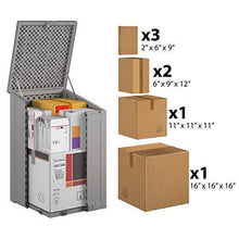 Load image into Gallery viewer, Cosco Outdoor Living 88333GCG1E, Large Lockable Package Delivery and Storage Box, 6.3 Cubic feet, Light Gray BoxGuard