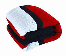 Load image into Gallery viewer, Chic Home 24 Piece Danielle Complete Pintuck Embroidery Color Block Bedding, Sheets, Window Panel Collection Bed in a Bag Comforter Set, Queen, Red