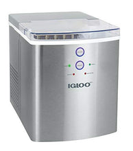 Load image into Gallery viewer, Igloo ICEB33SS Large-Capacity Stainless Steel Automatic Portable Electric Countertop Ice Maker Machine, 33 Pounds in 24 Hours, 9 Cubes Ready in 7 minutes, With Scoop and Basket