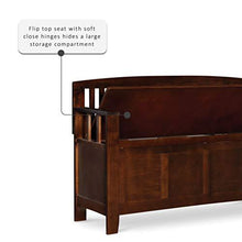 Load image into Gallery viewer, Linon Home Dcor Linon Home Decor Cynthia Storage Bench, 50"w x 17.25"d x 32"h, Walnut