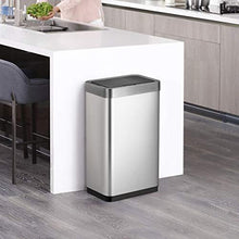 Load image into Gallery viewer, EKO Mirage X 80 Liter / 21.1 Gallons Motion Sensor Trash can, Brushed Stainless Steel