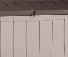 Load image into Gallery viewer, Keter Novel Plastic Deck Storage Container Box Outdoor Patio Furniture 90 Gal, Brown
