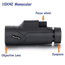 Load image into Gallery viewer, MaxUSee Kids Telescope 400x40mm with Finder Scope for Kids & Beginners + Portable 10X42 HD Monocular with BAK4 Prism FMC Lens for Moon Viewing Bird Watching Wildlife Scenery