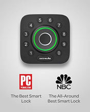 Load image into Gallery viewer, U-Bolt Pro Bluetooth Enabled Fingerprint and Keypad Smart Deadbolt + Bridge WiFi Adaptor | 6-in-1 Keyless Entry | Control Remotely Via Smartphone | Fingerprint ID | Anti-peep Code | Auto Unlock & Lock