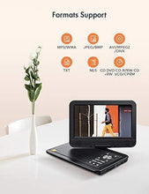 Load image into Gallery viewer, APEMAN 2021 Upgrade 12.5" Portable DVD Player with 10.5" HD Swivel Screen, 6 Hour Rechargeable Battery for Car/Kids, Car Headrest Mount Case, Support USB/SD Card/Sync TV and Multiple Disc Formats