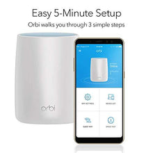 Load image into Gallery viewer, NETGEAR Orbi Tri-band Whole Home Mesh WiFi System with 3Gbps Speed (RBK50) – Router & Extender Replacement Covers Up to 5,000 sq. ft., 2-Pack Includes 1 Router & 1 Satellite White