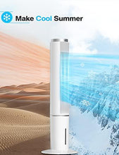 Load image into Gallery viewer, Evaporative Cooler - AGILLY 43'' Portable Air Conditioner & Cooling Tower Fan w/ 70°Oscillation, 4 Modes, Air Cooler/Humidifier with 4 Ice Packs, 12H Timer, Remote Control for Indoor Home Office