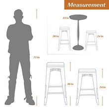 Load image into Gallery viewer, Furmax 30 Inches Metal Bar Stools High Backless Stools Indoor-Outdoor Stackable Kitchen Stools Set of 4 (Gun)
