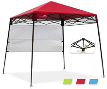 Load image into Gallery viewer, EAGLE PEAK Day Tripper 8' x 8' Slant Leg Lightweight Compact Portable Canopy w/Backpack Easy One Person Set-up Folding Shelter 6' x 6' Top and 8' x 8' Base (Red)