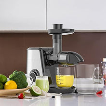 Load image into Gallery viewer, Juicer Machines, ORFELD Slow Masticating Juicer Extractor Easy to Clean, Quiet Motor and Reverse Function, Cold Press Juicer for Vegetable and Fruit Carrots, Oranges and Celery etc (Silver)