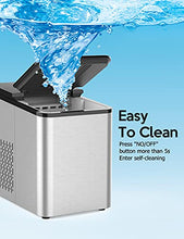 Load image into Gallery viewer, IKT Ice Maker, ice Makers countertop,self-Cleaning,26.5 lbs per Day, 9 ice Ready in 6 Minutes, with Ice Scoop and Bucket…