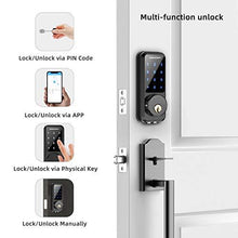 Load image into Gallery viewer, Smart Lock,SMONET Touchscreen Keypad Deadbolt,Keyless Door Entry for Exterior Door,Passcode Code Front Door Lock,WiFi Door Lock Compatible with Alexa,Bluetooth Deadbolt Lock for Home Office