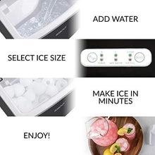 Load image into Gallery viewer, Igloo ICEB26HNBK Automatic Self-Cleaning Portable Electric Countertop Ice Maker Machine With Handle, 26 Pounds in 24 Hours, 9 Ice Cubes Ready in 7 minutes, With Ice Scoop and Basket,Black