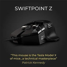 Load image into Gallery viewer, Swiftpoint Z Gaming Mouse, 13 Programmable Buttons, 5 with Pressure Sensors, Analog Joystick Control for FPS Peeking and Flying, 12K DPI, OLED RGB MMO, Black