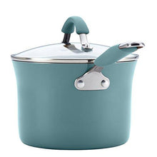 Load image into Gallery viewer, Rachael Ray Cucina Nonstick Cookware Pots and Pans Set, 12 Piece, Agave Blue