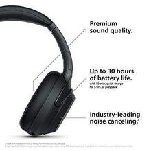Load image into Gallery viewer, Sony WH1000XM3 Noise Cancelling Headphones, Wireless Bluetooth Over the Ear Headset – Black (2018 Version)