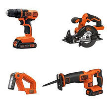 Load image into Gallery viewer, BLACK+DECKER 20V MAX Cordless Drill Combo Kit, 4-Tool (BD4KITCDCRL)