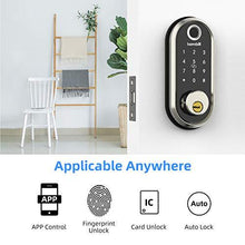 Load image into Gallery viewer, hornbill Deadbolt Lock, Smart Lock Front Door, Keyless Entry Door Lock Fingerprint Door Lock with Biometric Touchscreen Keypad, Digital WiFi Exterior Door Locks Work with Alexa and Google Assistant