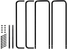 Load image into Gallery viewer, Amagabeli 4ft Firewood Rack Outdoor Log Rack Holder Fireplace Heavy Duty Wood Stacker Patio Deck Metal Kindling Logs Storage Stand Steel Tubular Wood Pile Racks Outside Accessories Black without Cover