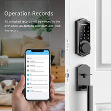 Load image into Gallery viewer, Smart Deadbolt, SMONET Bluetooth Door Lock Keyless, Touchscreen Keypad, Auto Lock, Remote Sharing, Send Ekeys, Free APP Monitoring, Easy to Install for Home, Hotel, Apartment, Black