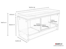 Load image into Gallery viewer, ClosetMaid 3258 Cubeicals 3-Cube Storage Bench, 14.01 x 35.27 x 18.5 inches, Natural Gray