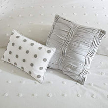 Load image into Gallery viewer, Urban Habitat Duvet Set 100% Cotton Jacquard, Tufts Accent Shabby Chic All Season Comforter Cover, Matching Shams, Decorative Pillows, Twin/Twin XL(68"x92"), Brooklyn, Ivory
