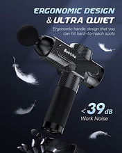 Load image into Gallery viewer, Massage Gun Deep Tissue Percussion Muscle Massage for Athletes - 20 Speeds Quiet Handheld Massager for Muscle Deep Relaxation - 6 Different Massage Heads